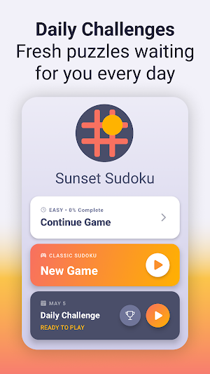 Sunset Sudoku: Logic Puzzles Screenshot 1