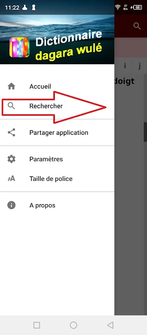 Dagara w dictionary français Screenshot 3