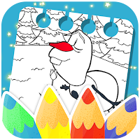 Snowman coloring frozen book