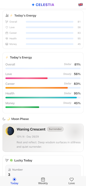 Celestia Daily Horoscope Screenshot 1