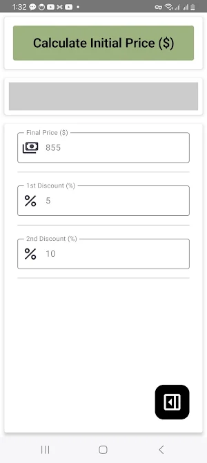 Double Discount Calculator Screenshot 2