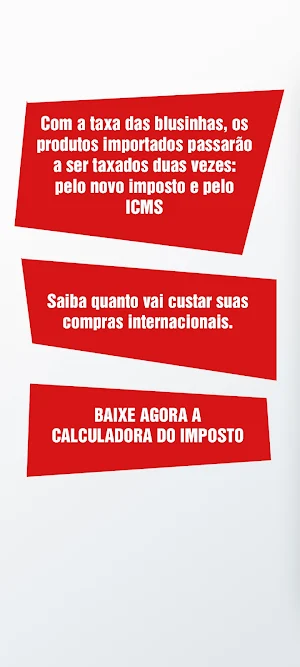 ImportCalc - Taxa da Blusinha Screenshot 1