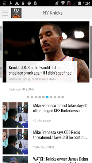 NJ.com: New York Knicks News Screenshot 0