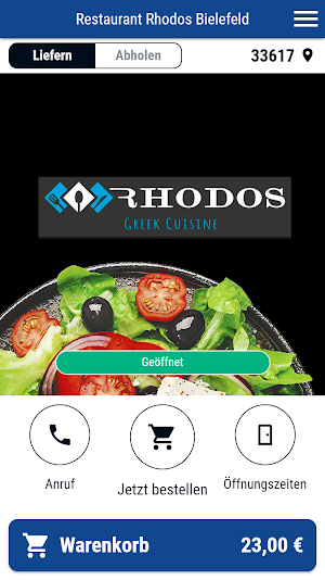 Restaurant Rhodos Bielefeld Screenshot 0