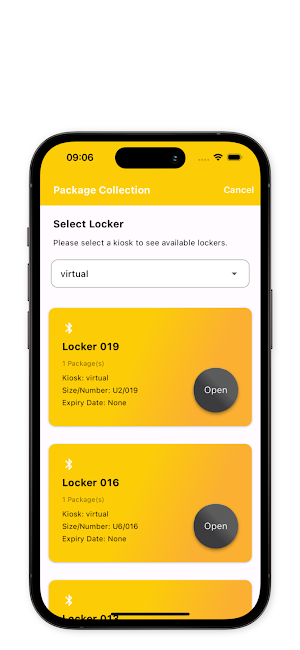 TZ Package Lockers Screenshot 1