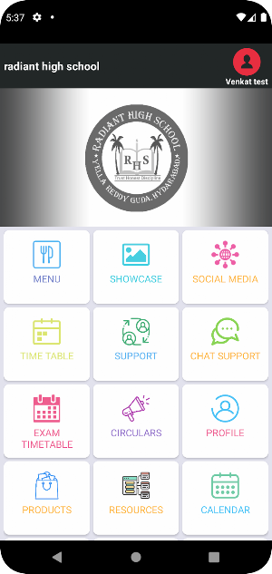 Radiant High School App Screenshot 1