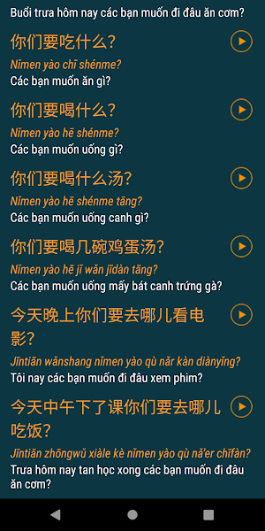 3000 câu hội thoại tiếng Trung Screenshot 3