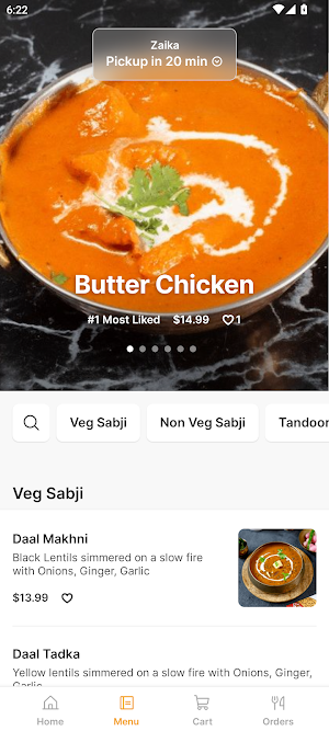 Zaika Indian Restaurant Screenshot 1