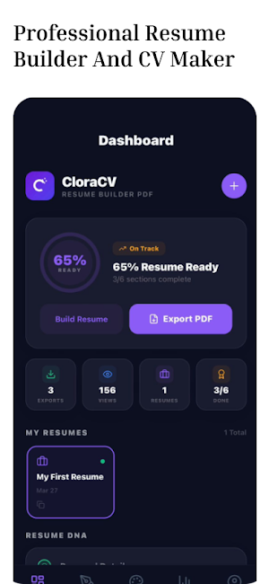 CloraCV - Resume Builder PDF Screenshot 1
