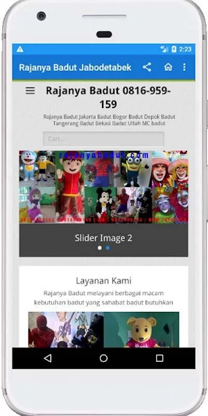 Rajanya badut Web Apps Screenshot 0