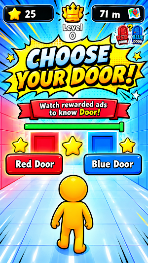 Red Door Blue Door: Reflex Run Screenshot 2