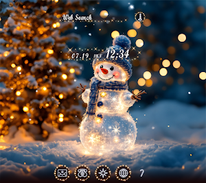 Twinkling Snowman Theme +HOME Screenshot 0