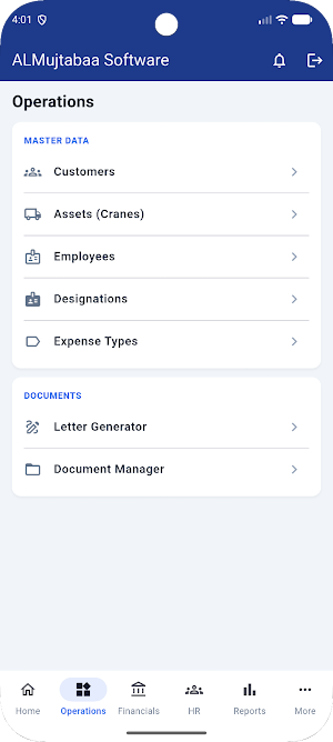 Crane ERP Screenshot 2