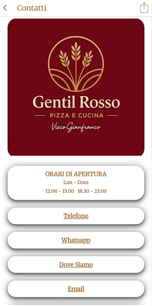 Gentil Rosso Pizza & Cucina Screenshot 1