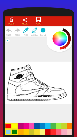 Air Sneakers Coloring Book Screenshot 0