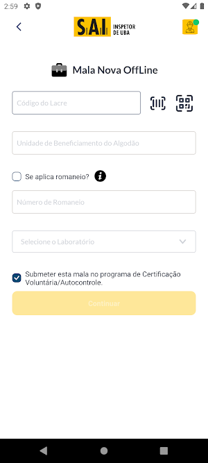 SAI - Submissão de malas Screenshot 3