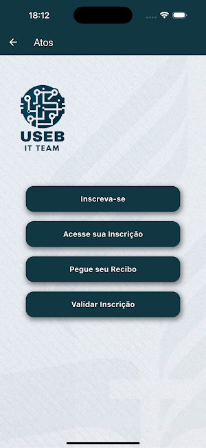 Inscrição USeB Screenshot 1