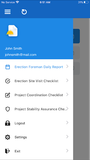 Precast Erectors Reporting Screenshot 1