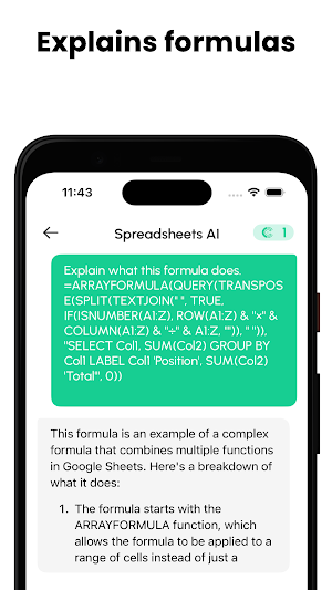 Spreadsheets AI: Formula Bot Screenshot 2