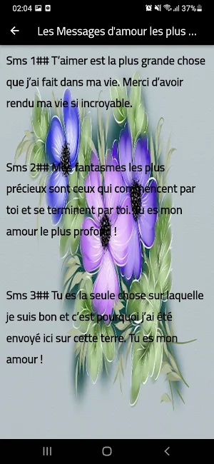 SMS AMOUR Screenshot 3