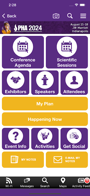 PHA Events Screenshot 1