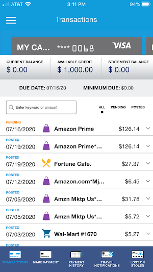 Riverfront Credit Card Screenshot 2
