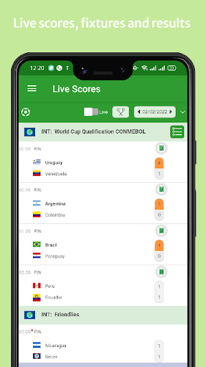 Football Live Scores Screenshot 1