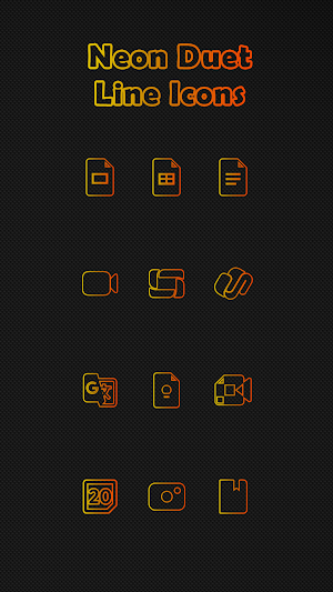 Neon Duet II Line Icons Screenshot 1