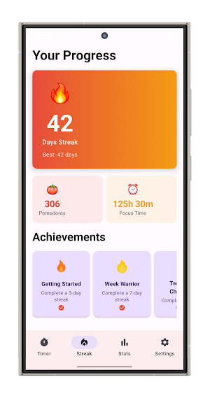 Tomato Focus: Pomodoro Timer Screenshot 1