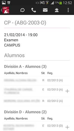 MiUBP Móvil Docentes Screenshot 2