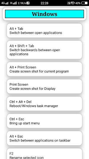Computer Shortcuts Keys Screenshot 2