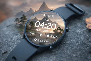 Mountain Glow DigitalWatchFace Screenshot 1