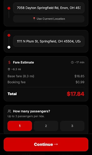 OnTheWay Rides Screenshot 1