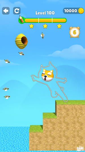 Doge vs Bee 3D: Draw to Save Screenshot 1