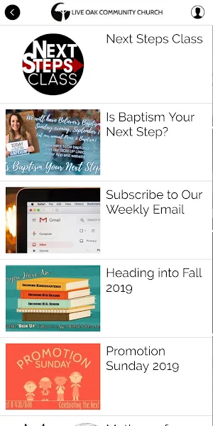 Live Oak Community Church Screenshot 2