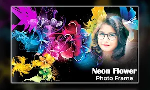Neon Flower Photo Frame Screenshot 2