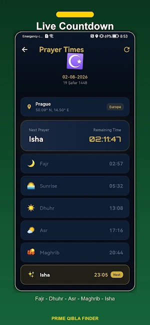 Prime Qibla Finder Screenshot 3