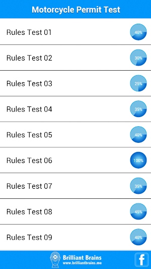 Motorcycle Permit Test Lite Screenshot 1