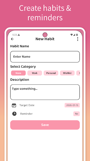 Minimal Habit & Notes Tracker Screenshot 1