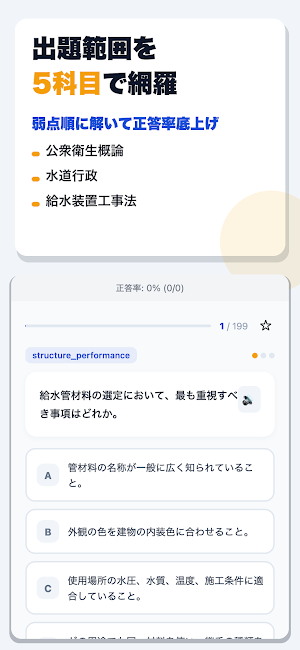 給水装置工事主任技術者 合格ドリル Screenshot 1