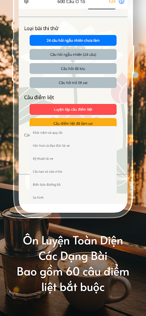 Ôn Thi GPLX 600 Câu 2026 Screenshot 1
