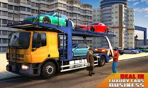 Car Transporter Flight Simulator Airplane Games 3D Screenshot 1