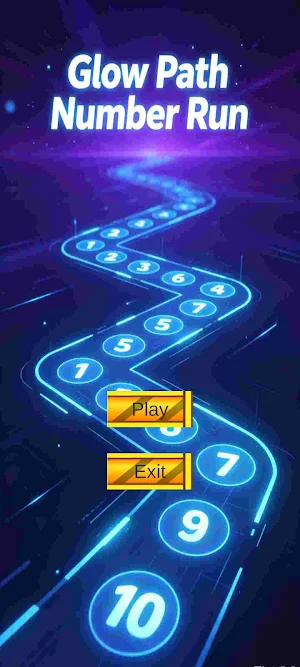 Glow Path Number Run Screenshot 0