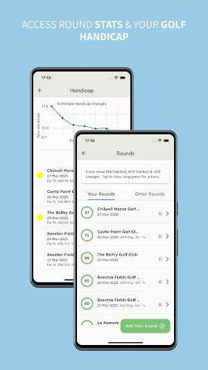 Golfshake Score Handicap Stats Screenshot 1
