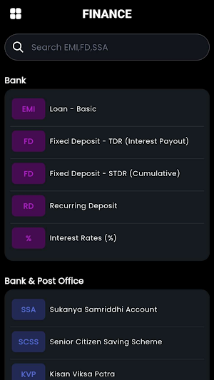 Financial Calculator of India Screenshot 0