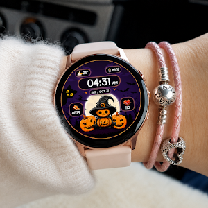 Cute Witch Digital Watch Face Screenshot 3
