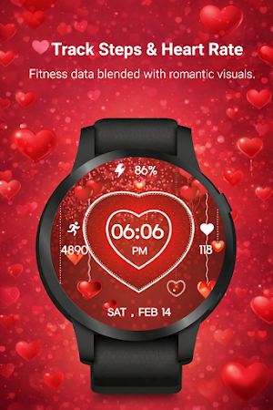 Animated Valentine Heart Watch Screenshot 1