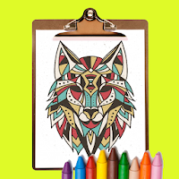 Wolf Coloring Book for Adults 