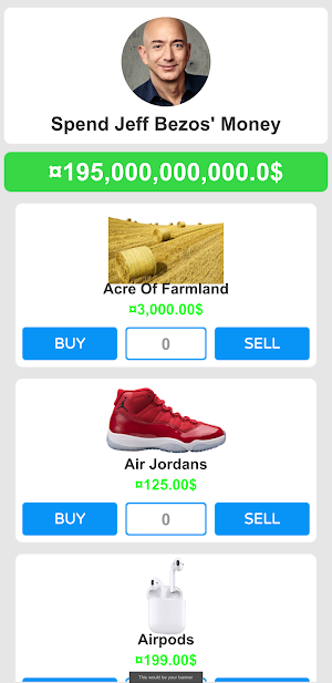 Spend Jeff Bezos's Money Screenshot 0