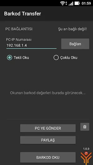 Barkod Transfer Screenshot 0